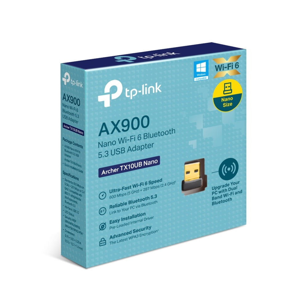 TPLink Archer TX10UB Nano  AX900 Nano Wi-Fi 6 Bluetooth 5.3 USB Adapter TPLink Archer TX10UB Nano  AX900 Nano Wi-Fi 6 Bluetooth 5.3 USB Adapter